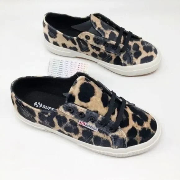 SUPERGA 2750 Leopard Velvet Sneakers  - Picture 3 of 8